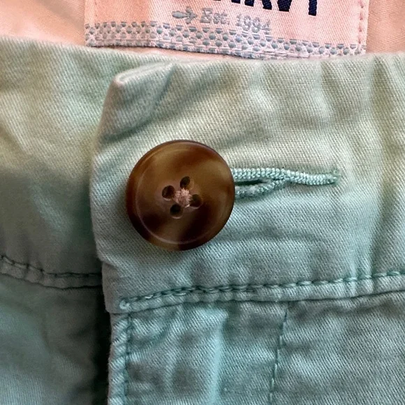 Old Navy Mint Green Shorts with Pink Flamingo Embroidery - Picture 6 of 6